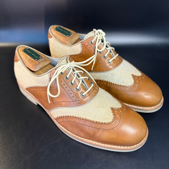 Johnston & Murphy Other - Johnston‎ & Murphy Mens Wingtip Oxford Dress Shoes Leather Beige Tan 8.5M